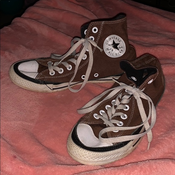 brown converse poshmark
